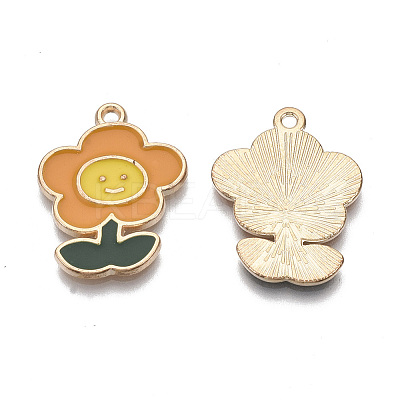 Alloy Enamel Pendants X-PALLOY-T078-05A-1
