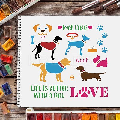 Plastic Reusable Drawing Painting Stencils Templates DIY-WH0172-302-1
