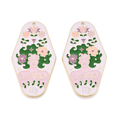 Rack Plating Alloy and Enamel Big Pendants ENAM-T021-29B-1