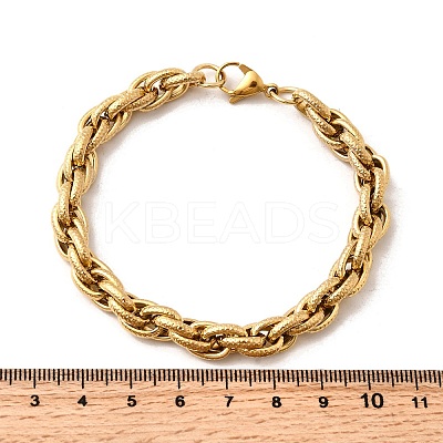 304 Stainless Steel Mesh Chain Bracelets for Women BJEW-B140-02G-1