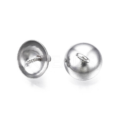 Non-Tarnish 304 Stainless Steel Cup Peg Bails Pendants STAS-S057-59B-P-1