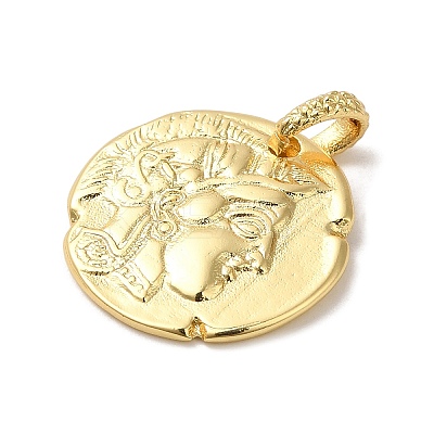 Brass Pendants KK-Z033-22G-1