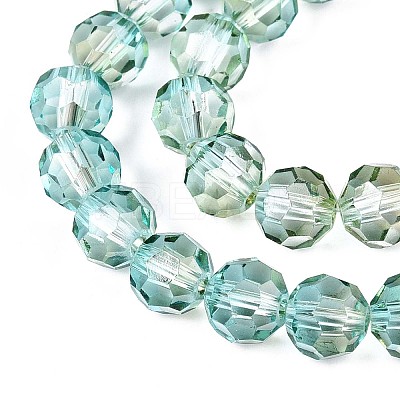 Baking Paint Transparent Glass Beads Strands LS-DGLA-A035-T8mm-A11-1