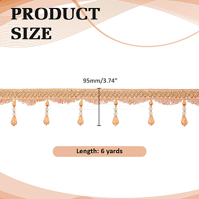 Curtain Plastic Beaded Fringe Trim OCOR-ME0001-23B-1
