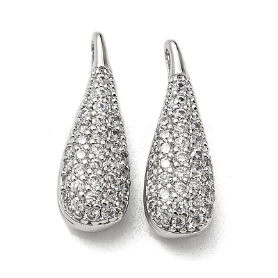 Brass Micro Pave Cubic Zirconia Pendants X-KK-H460-08P-1