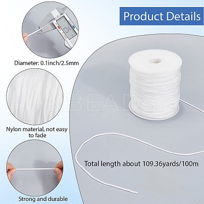 100M Nylon Braided Cords for Macrame Craft OCOR-SP0001-25B-1