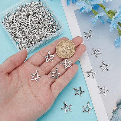 150Pcs Tibetan Style Zinc Alloy Pendants FIND-HY0004-19AS-1