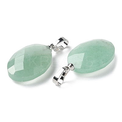 Natural Green Aventurine Pendants G-E603-03P-03-1