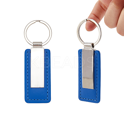5Pcs 5 Colors PU Leather Keychain KEYC-SC0001-60-1