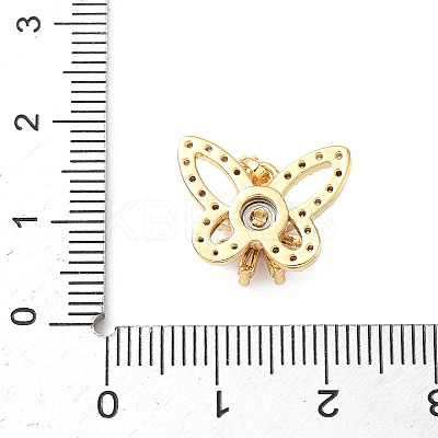 Brass Micro Pave Cubic Zirconia Rotating Pendants LS-KK-M323-01E-G-1