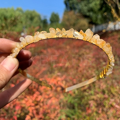 Natural Citrine Hair Bands PW-WGC1C33-52-1