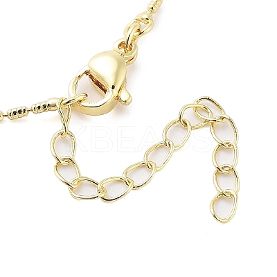 Brass Micro Pave Clear Cubic Zirconia Pendant Necklaces for Women NJEW-M009-04G-A-1