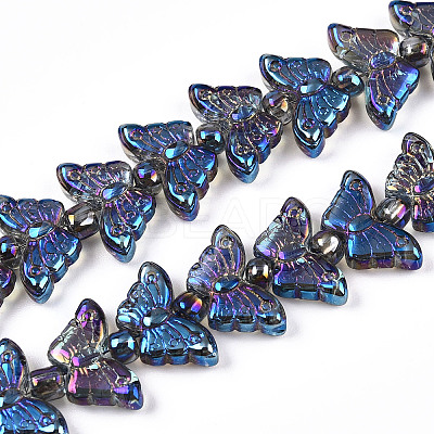Electroplate Glass Beads Strands EGLA-N012-04Q-1