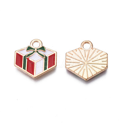 Christmas Alloy Enamel Pendants ENAM-Q442-59-1