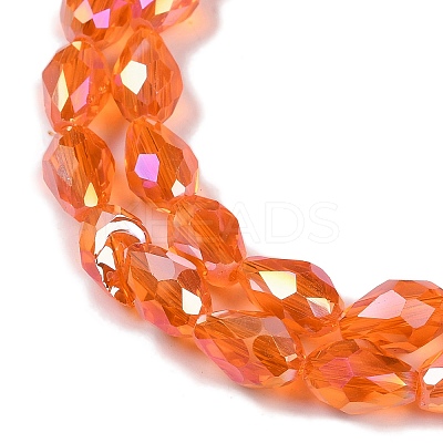 Transparent Electroplate Glass Beads Strands X-EGLA-N013-T10mm-B09-1