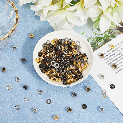 200 Sets 4 Colors Iron Grommet Eyelet Findings SCRA-GF0001-10A-06-1