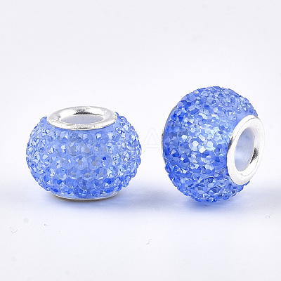 Resin Rhinestone European Beads LS-RPDL-T002-03D-1
