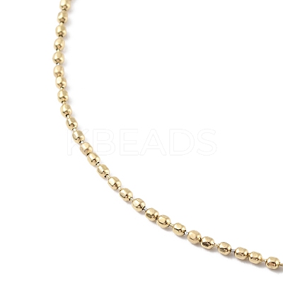 Ion Plating(IP) 304 Stainless Steel Ball Chain Necklace for Men Women NJEW-M200-03G-1