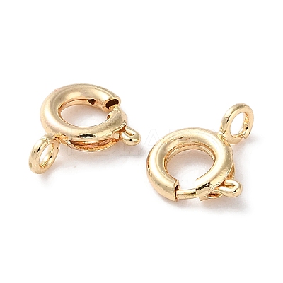 Rack Plating Brass Spring Ring Clasps KK-F090-22LG-1