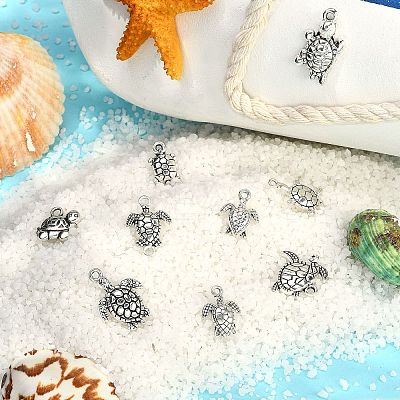 90Pcs 9 Styles Tibetan Style Zinc Alloy Charms TIBEP-CJ0002-02-1