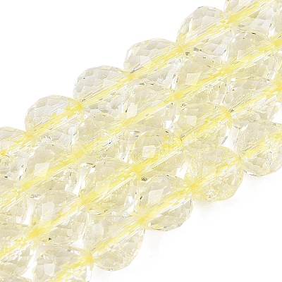 Crackle Transparent Glass Beads Strands GLAA-N068-04A-05-1
