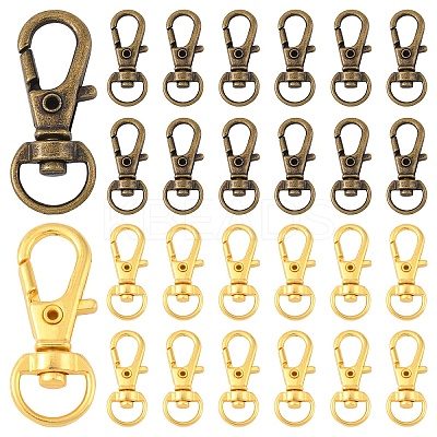 20Pcs Alloy Swivel Lobster Claw Clasps IFIN-YW0003-85G-1