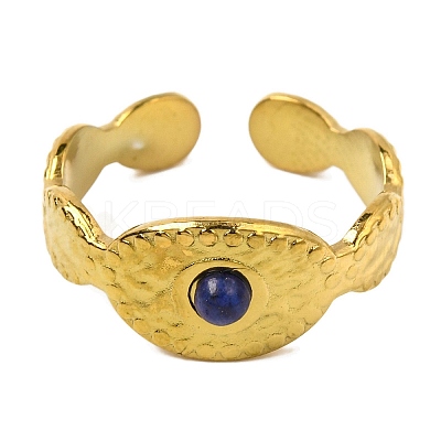 Natural Lapis Lazuli Finger Rings RJEW-Q822-48G-03-1