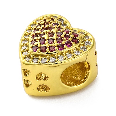 Heart European Beads KK-Z081-01A-1