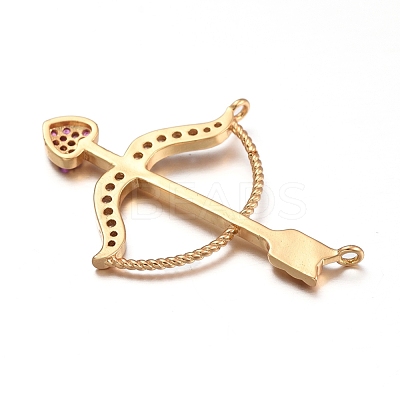 Brass Micro Pave Cubic Zirconia Pendants ZIRC-L085-86G-1