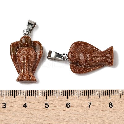 Synthetic Goldstone Pendants G-B127-10P-01-1