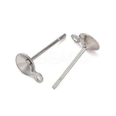 Anti-Tarnish 304 Stainless Steel Stud Earring Findings STAS-S151-01P-A-1