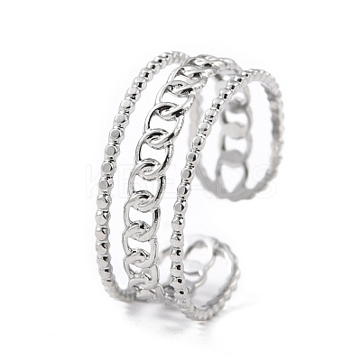 Tarnish Resistant 304 Stainless Steel Finger Rings RJEW-L102-07P-1