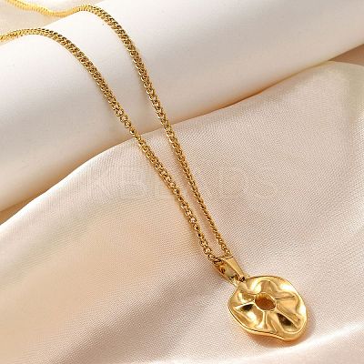 Summer Beach 304 Stainless Steel Pendant Rope Chain Necklaces for Women STAS-Z108-01G-05-1