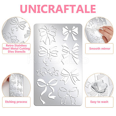 Retro Stainless Steel Metal Cutting Dies Stencils DIY-WH0242-394-1