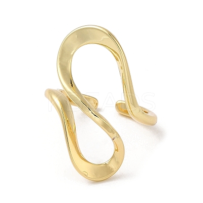 Brass Open Cuff Rings RJEW-Q778-04G-1
