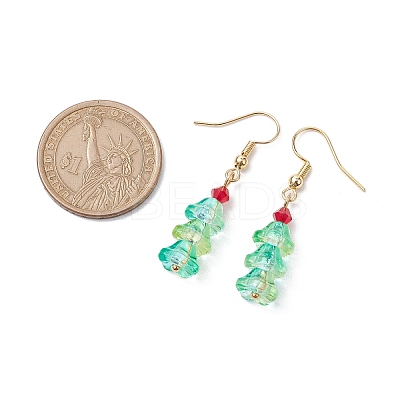 Glass Dangle Earrings EJEW-TA00449-1