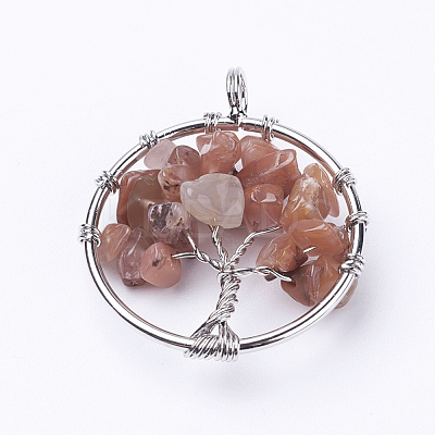 Natural Agate Pendants G-E419-04P-1