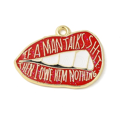 Alloy Enamel Pendants ENAM-C022-02C-G-1