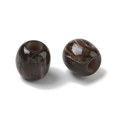 Opaque Resin European Beads RESI-F073-12A-1