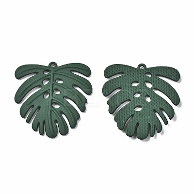 Spray Painted Alloy Pendants PALLOY-T077-117B-RS-1
