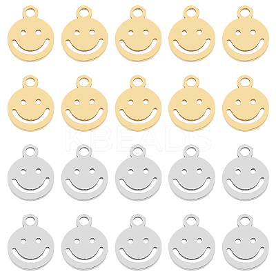 20Pcs 2 Colors 304 Stainless Steel Pendants FIND-DC0004-97-1