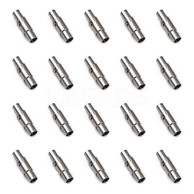 Tarnish Resistant 304 Stainless Steel Locking Tube Magnetic Clasps X-STAS-H019-5-1