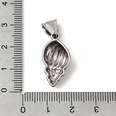 304 Stainless Steel Pendants STAS-B167-12E-P-1