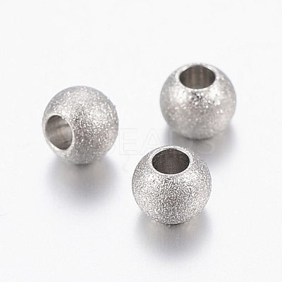 Tarnish Resistant 304 Stainless Steel Textured Beads STAS-K181-06-01P-1