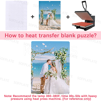 6Pcs Paper Heat Transfer Blank Puzzle for Adult Chrildren DIY-SP0004-28D-1