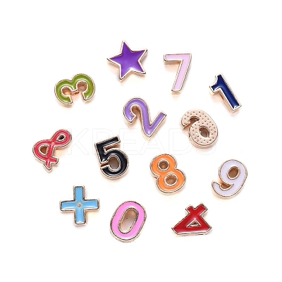 Alloy Enamel Beads ENAM-R055-03-RS-1