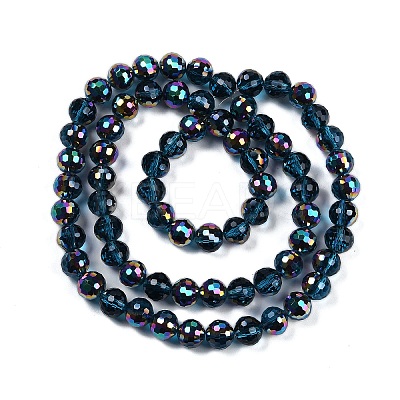 Transparent Electroplate Glass Beads Strands EGLA-N002-31-H03-1