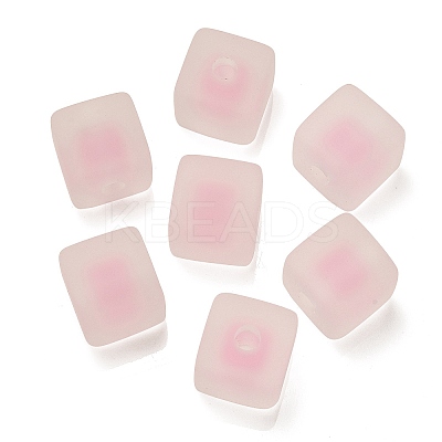 Frosted Acrylic European Beads OACR-G012-14C-1