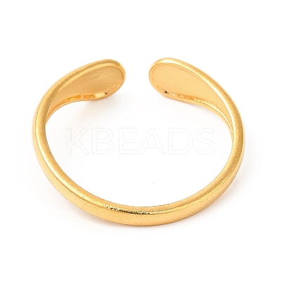 Ion Plating(IP) 201 Stainless Steel Open Cuff Ring LS-RJEW-E063-44G-1