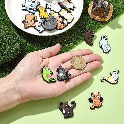 32Pcs 16 Styles Plastic Cabochons KY-CJ0002-08-1